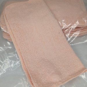 LIGHT PEACH WASHCLOTHS, 12 PACK, NEW